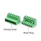 1Sets Solderless Docking Type 2EDG 5.08MM Screw Terminal Block Connector PCB Plug-in Type 2EDG Type Green Terminal Block