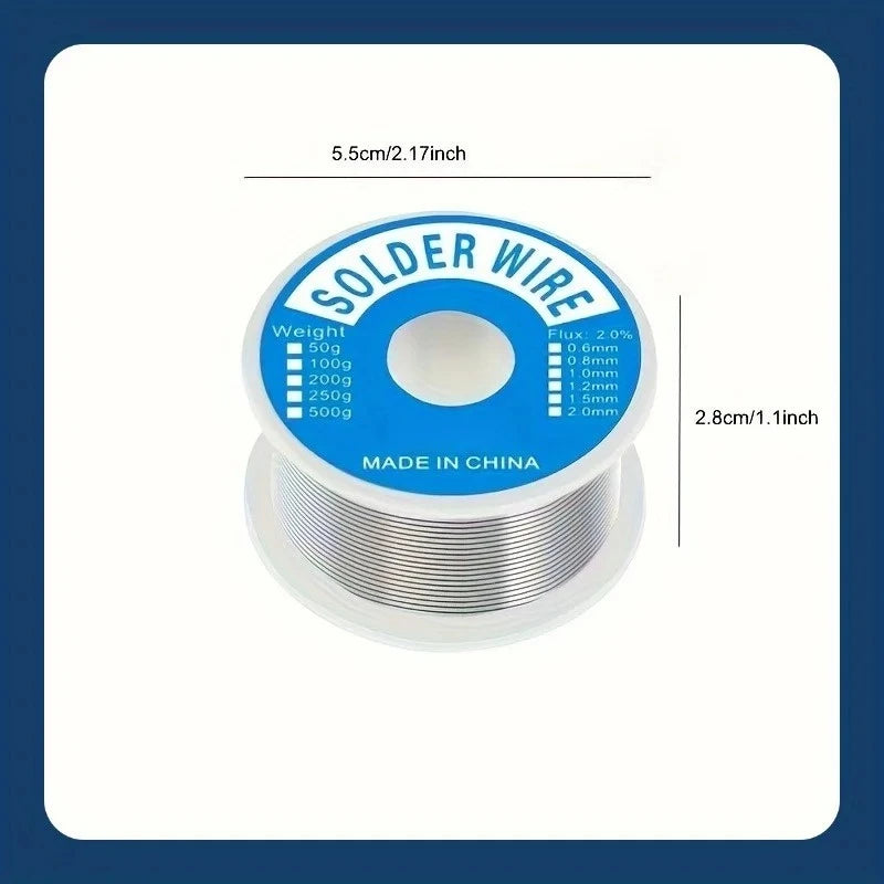 50/1.76oz, Premium 60/40 solder wire, containing 1.5-2.0% rosin core flux, suitable for electronic product maintenance