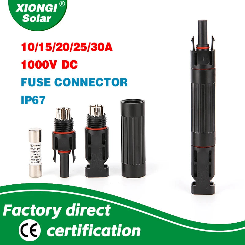 Wholesale Solar PV Fuses Connector In-line IP67 Waterproof Fuse Holder Protection 1000VDC  10A/15A/20A/25A/30A