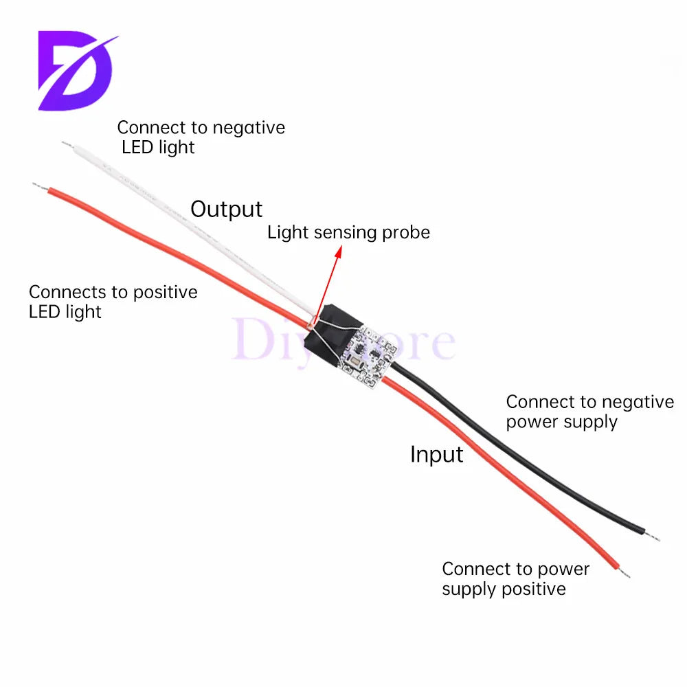 Light Sensor Switch Automatic Auto on Off Photocell Street Light Switch DC 3.7V 5V 12V 24V 5A Photo Control Photoswitch Sensor