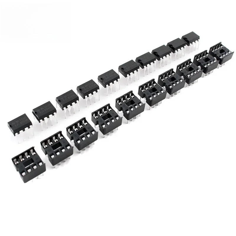 NE555 NE555P IC 555 & 8 Pin DIP Timer Programming Oscillator Chip Sockets Kit 1/5set