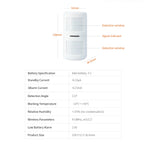 Staniot 433MHz Wireless PIR Motion Detector with Indicator Light Human Infrared Movement Sensor for Home Security Alarm System