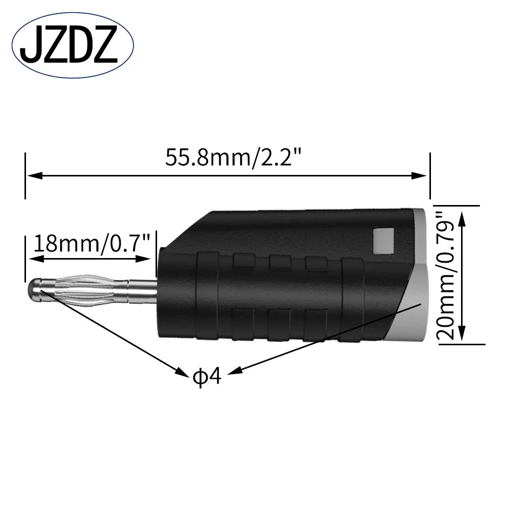 JZDZ 5pcs 4MM Safety Stackable Banana Plug High Quality Welding-free Connector for Multimeter DIY Assembly Tools J.10056