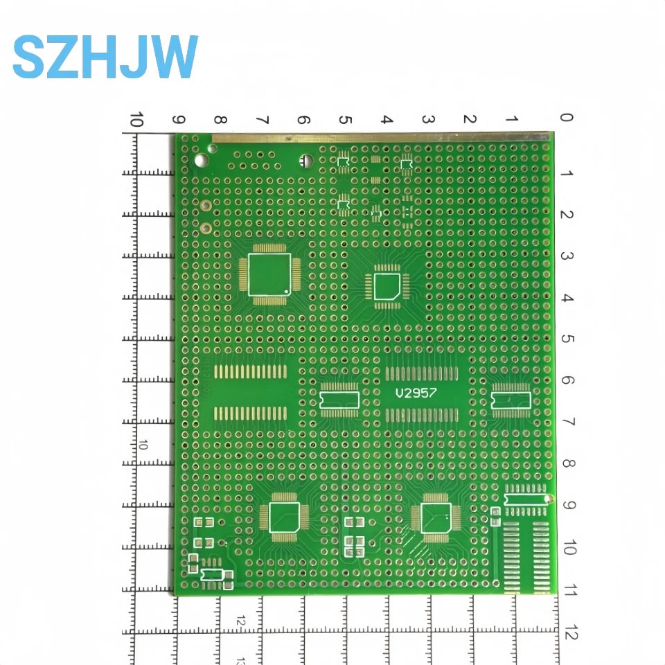 1/5/10PCS 9x11cm SMD Test Board – QFP/TQFP/SOP/QSOP Breakout PCB, 2.54mm Pitch, for STM32 ESP32 Microcontroller Development