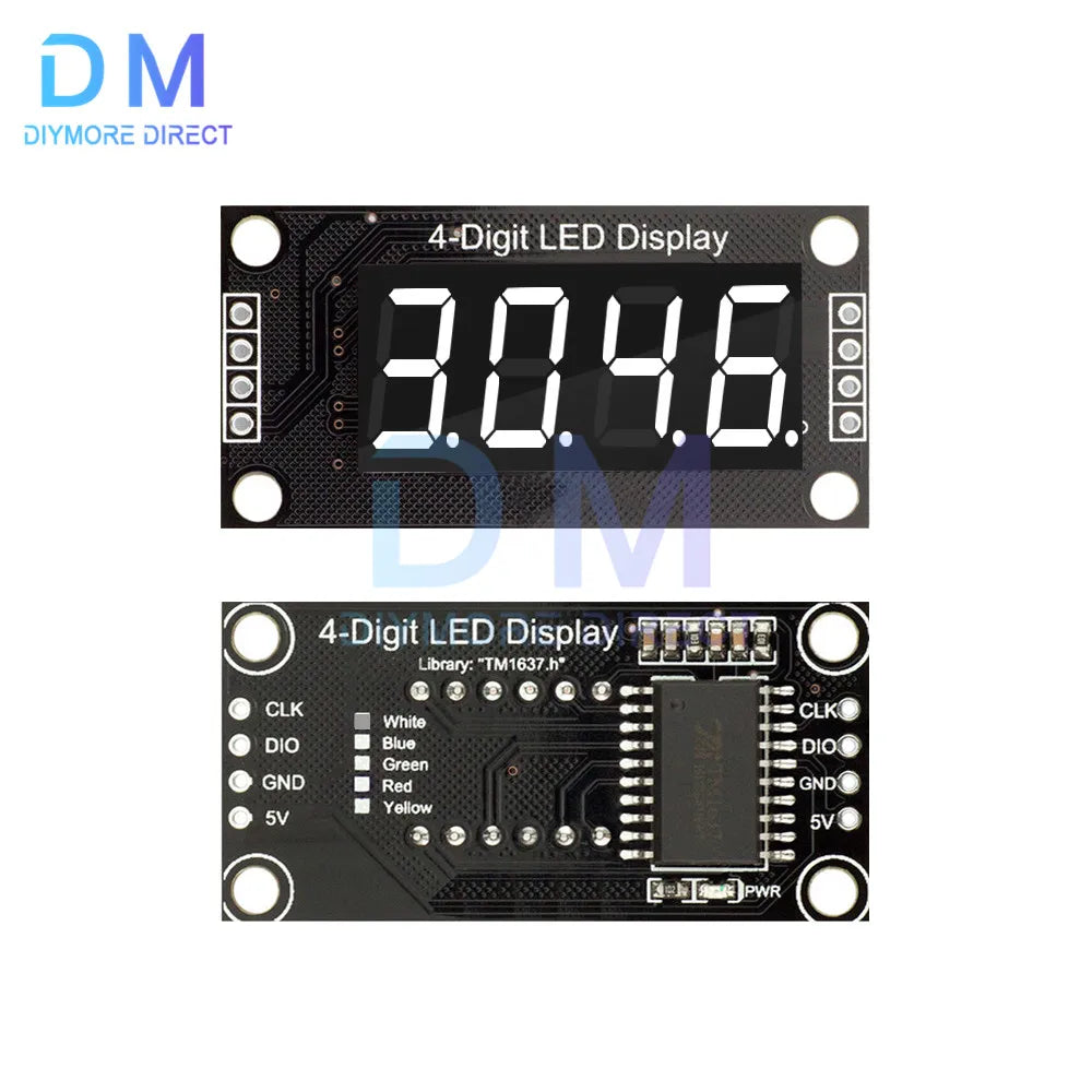 TM1637 LED Display Module For Arduino 0.36 Inch 7 Segment 4 Bits Clock RED Anode Digital Tube Four Serial Driver Board Pack