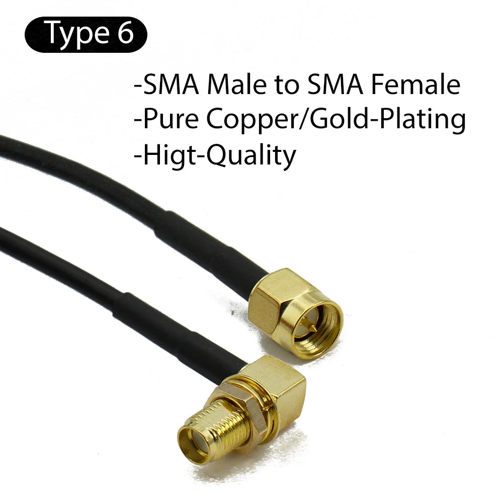 RG174 SMA to SMA Cable Male to Male extension jumper Pigtail male Adapter Cable my SMA  Antenna cable For WIFI 3G 4G GSM Antenna