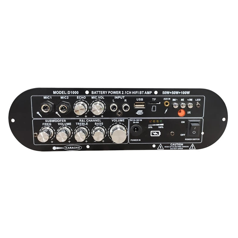 2.1 Channel Bluetooth 5.0 Amplifier Board High-Power HiFi Subwoofer Digital Amplifier Board for Home and Outdoor Sound Systems