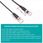 GX12 Male to Female Extension Cable Aviation Plug Connection Wire 2/3/4/5/6/7 Pin Plug Sensing Connector Line 0.2-3 Meter