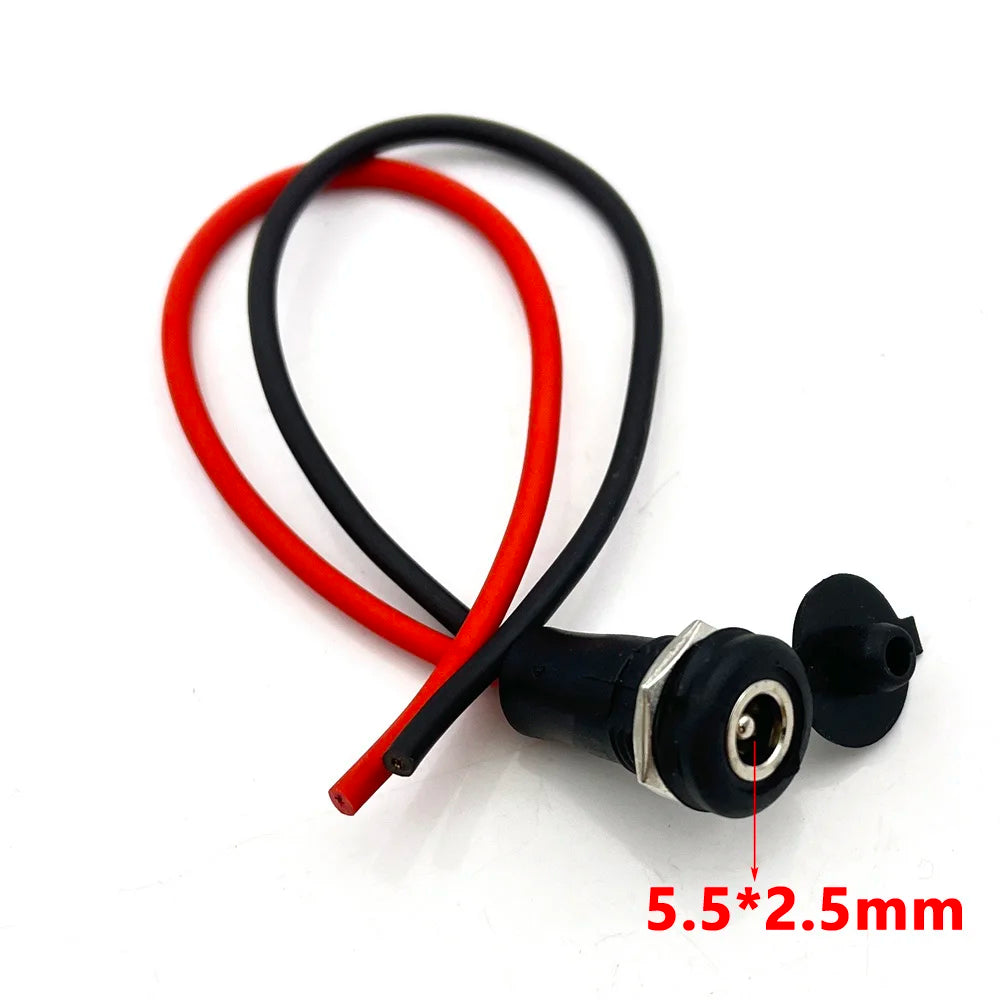 1/2/3pcs/lot DC 5.5*2.1mm/5.5*2.5mm Socket DC Power Supply Jack Socket Plug Female Panel Mount Connector 5.5mm 2.1mm Adapter