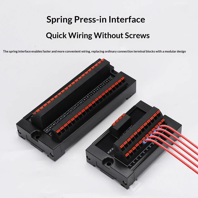 One in Multiple Out Direct Insertion Terminal Block Distribution Box DIN Rail Power Common Splitter PLC Signal Line Junction Box