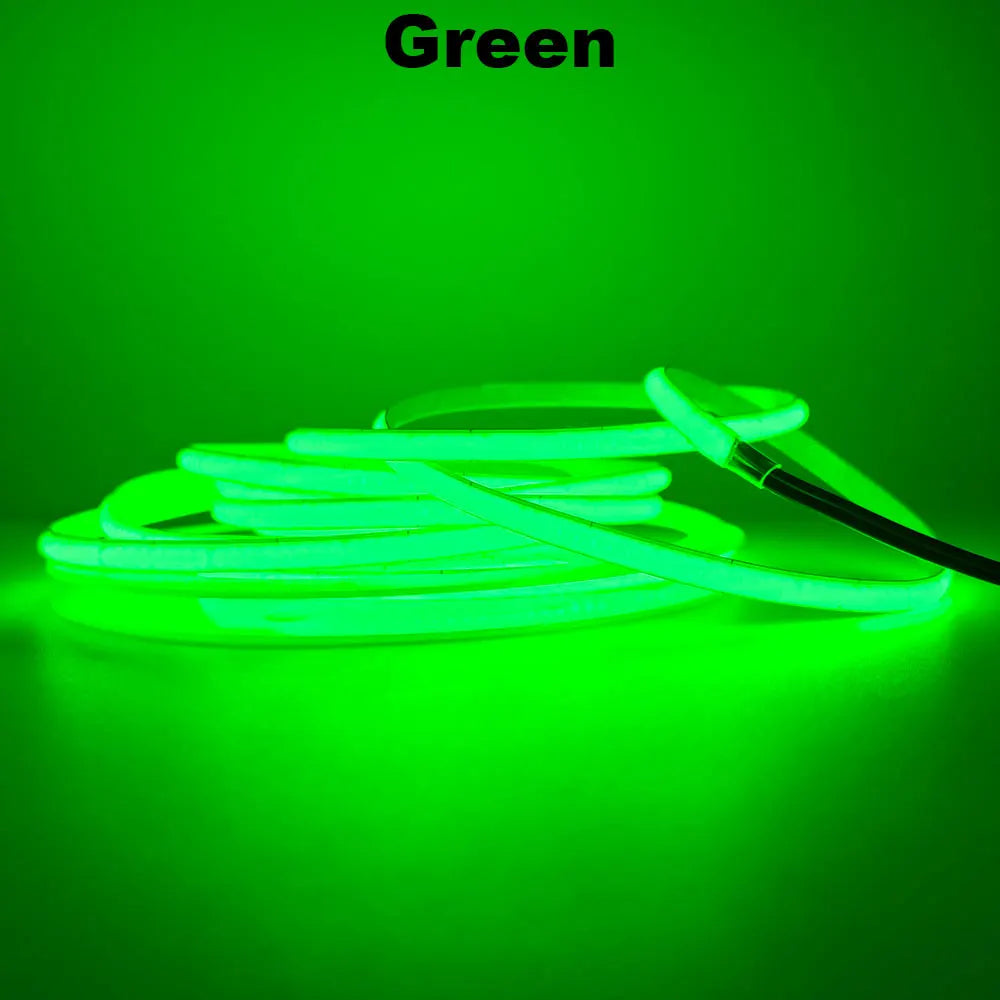 12V 24V COB LED Strip 5mm/8mm PCB 400/480LEDs/m Flexible Red/Green/Blue/Pink/Ice Blue/Yellow Led Strip For Home Decor LED Lights