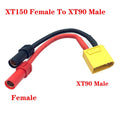 AS150 XT150 Male/Female To XT60 XT90 Plug DC Power Conversion Cable Connector 12AWG 10cm Silicone Wire Suitable for RC Batteries