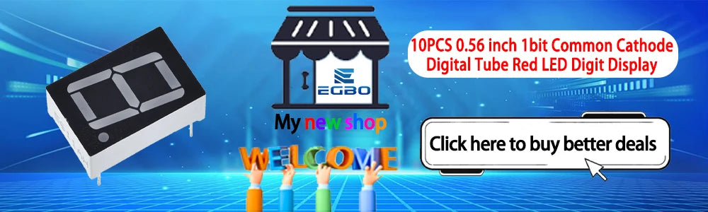 0.56 inch 1bit Common Cathode Digital Tube Red LED Digit Display 7 Segment 0.5inch 0.5 0.56 inch 0.56'' 0.56in