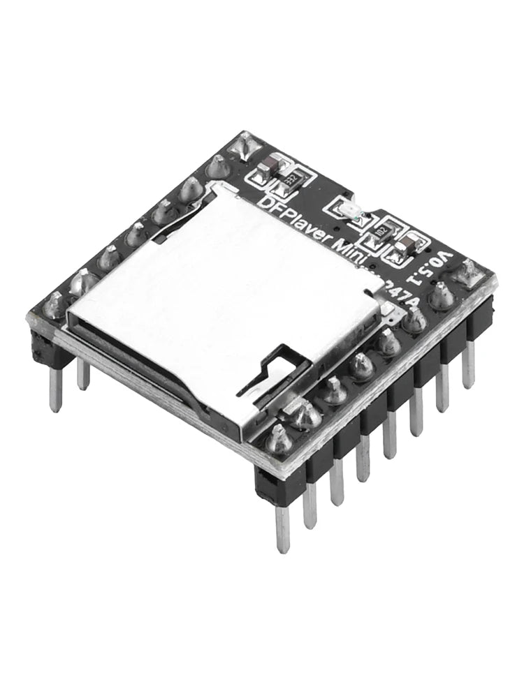 YX5200 DFPlayer Mini MP3 Player Module MP3 Voice Decode Board Supporting TF Card U-Disk IO Serial Port AD Compatible for Arduino
