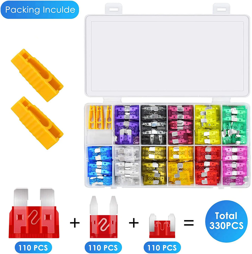 142PCS/240PCS/280PCS/341PCS Multi-Specification Car Fuse Set for Automotive Electricians And Electrical Use