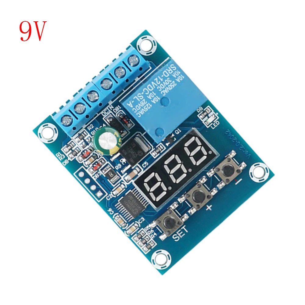 DC 9V/12V/24V 12A Voltage Detection Module Relay Charge and Discharge Monitoring Module Output Voltage Detection Range 0-99.9V