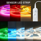 Dual Mode Adjustable 5V COB LED Strip Motion Sensor Night Light, Smart Induction Lamp for Bathroom Bedroom Bedside Home Decor