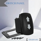 Waterproof 12V/24V 7-Pin DPDT Reverse Polarity Rocker Switch Blue LED Latching/Momentary On-Off-On for DC Linear Actuators Motor
