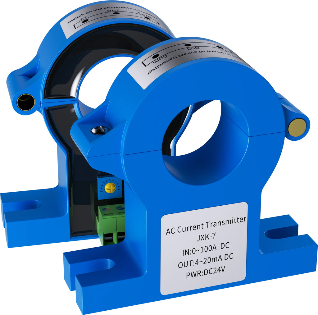 Current Transducer 0-1000A 500A to 4-20mA 0-5V RS485, DC12-32V Wide Voltage Current Transmitter Anti-Interference Current Sensor