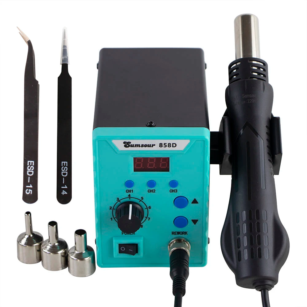 Hot Air Gun 858D BGA Rework Solder Station Heat Gun 220V 700W Hair Dryer For Soldering SMD SMT Welding Repair Tool