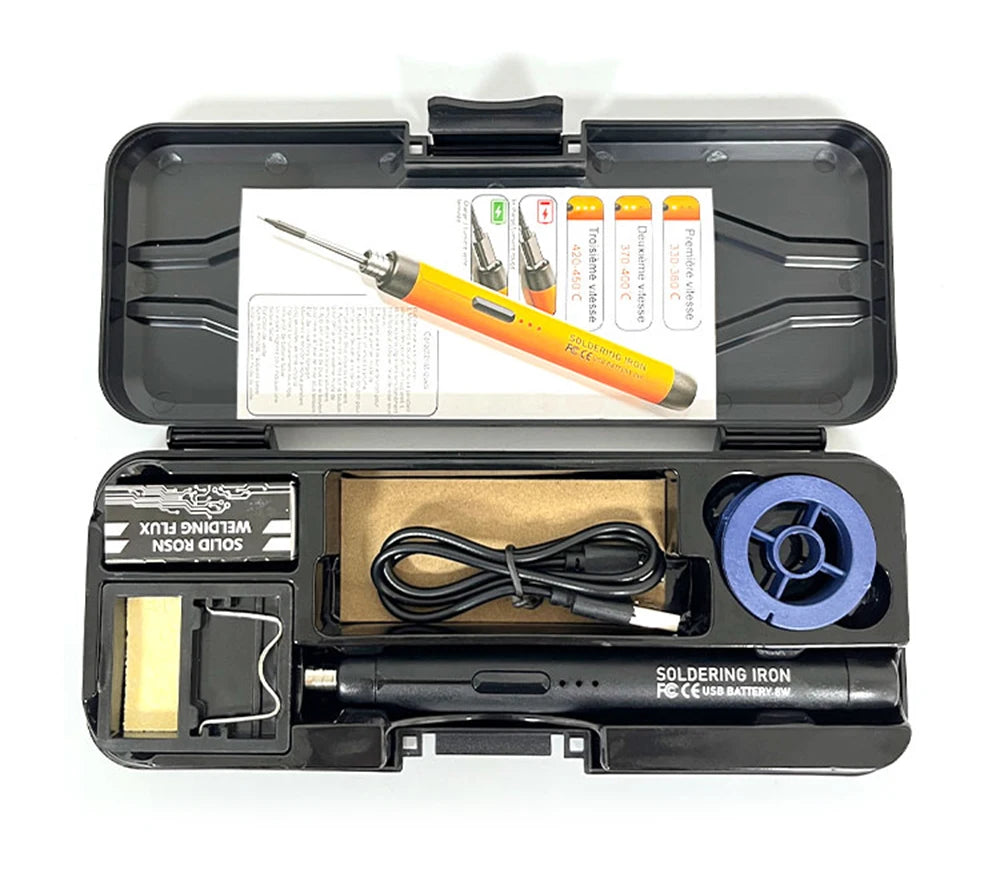 Multifunctional USB Digital Electric Soldering Iron Set Kit Intelligent 300-450℃ Temperature Adjustable Solder Iron Welding Tool