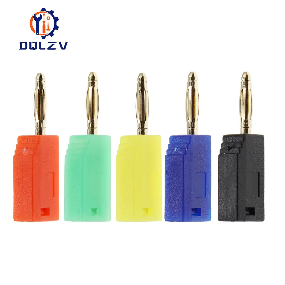 2MM Stackable Banana Plug Gold Plated Copper Mini Connector with 2mm Socket Jack Welded/soldered 30V/10A