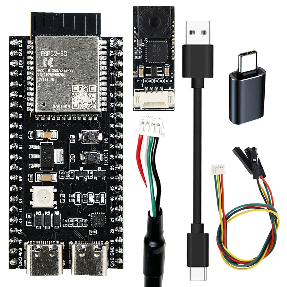 New ESP32-S3 N16R8 Development Board with USB Camera Module Kit 720P 1280*720 1MP 65 Degrees for Android Win 10 11 ESP32S3 IOT