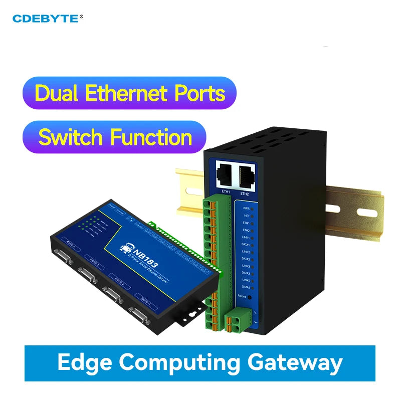 Isolated 8-Channel Serial Server RS485/232/422 to RJ45 ModBus RTU to TCP CDEBYTE NB183-V2 NA281 Build-in Watchdog MQTT/HTTP