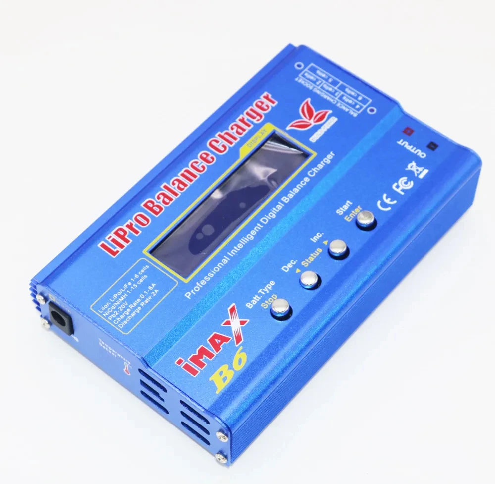 IMAX B6 80W B6 Charger Balance Charger Digital LCD Screen Lion LiFe Nimh Nicd PB Lipo Battery Discharger AC Power 12V 5A Adapter