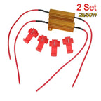 2 Sets 25W 50W Car LED Canbus Decoder  6ohm 8ohm 50 Ohm Load Resistors for Automobile Turn Signal Lamp Wirewound Resistor