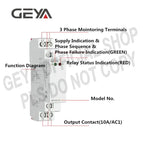 GEYA GRV8-03  Voltage Monitoring Relay Phase Sequence and Phase Failure Protection Relay 8A 10A 1SPDT 2SPDT