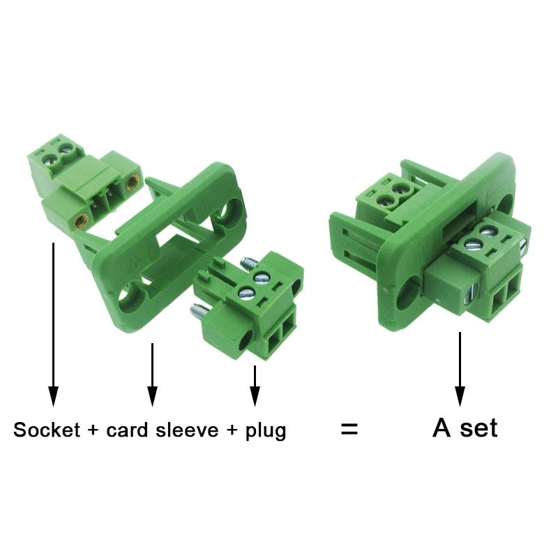 1Set 15EDGWC Pitch 3.81mm 2P/3P/4P/5P/6P/8P/9P Pluggable Terminal Block Connector JM15EDGKM 3.81mm Pitch