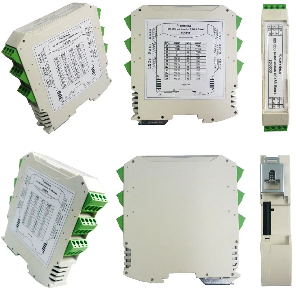 8CH Opto Isolated Modbus RTU RS485 IO Expansion Board DC7-25V ULN2803 300mA For PLC Smart Home CCTV PTZ