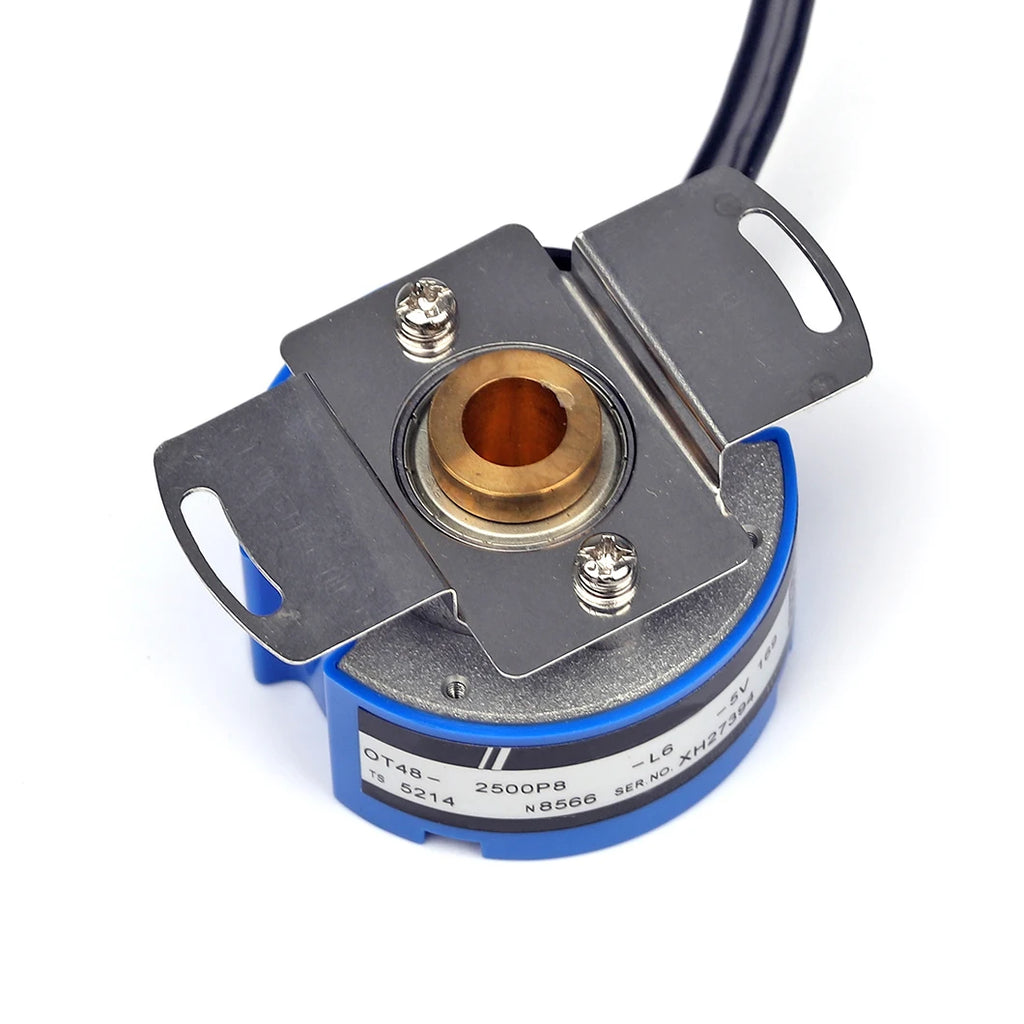 OIH48-TS5207N500 48MM Through-Hole Shaft Rotary Encoder 500/1000/1024/2500 PPR Incremental Servo Motors Encoder 4/6/8/10 Poles