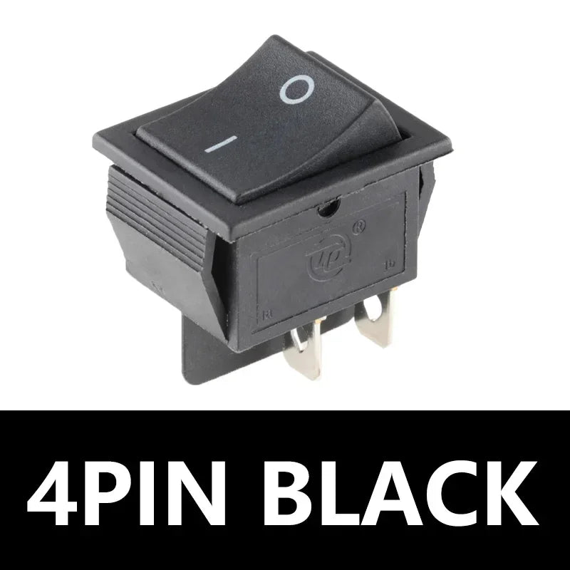5/20Pcs KCD4 4/6Pin Snap-in Switch ON/OFF Rocker Switch Led Light Toggle Switches 25x31mm 16A 250V AC