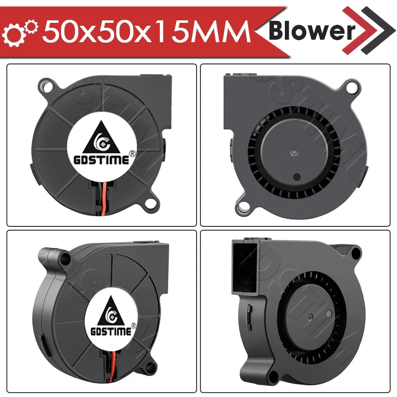 Gdstime 5015 24v Fan 4010 Snail Fan 2PIN DC 5V 12V 3D Printer Mini Fan 7015 7530 Cooling Fan 3010 5020 Turbo Fan Radial Cooler