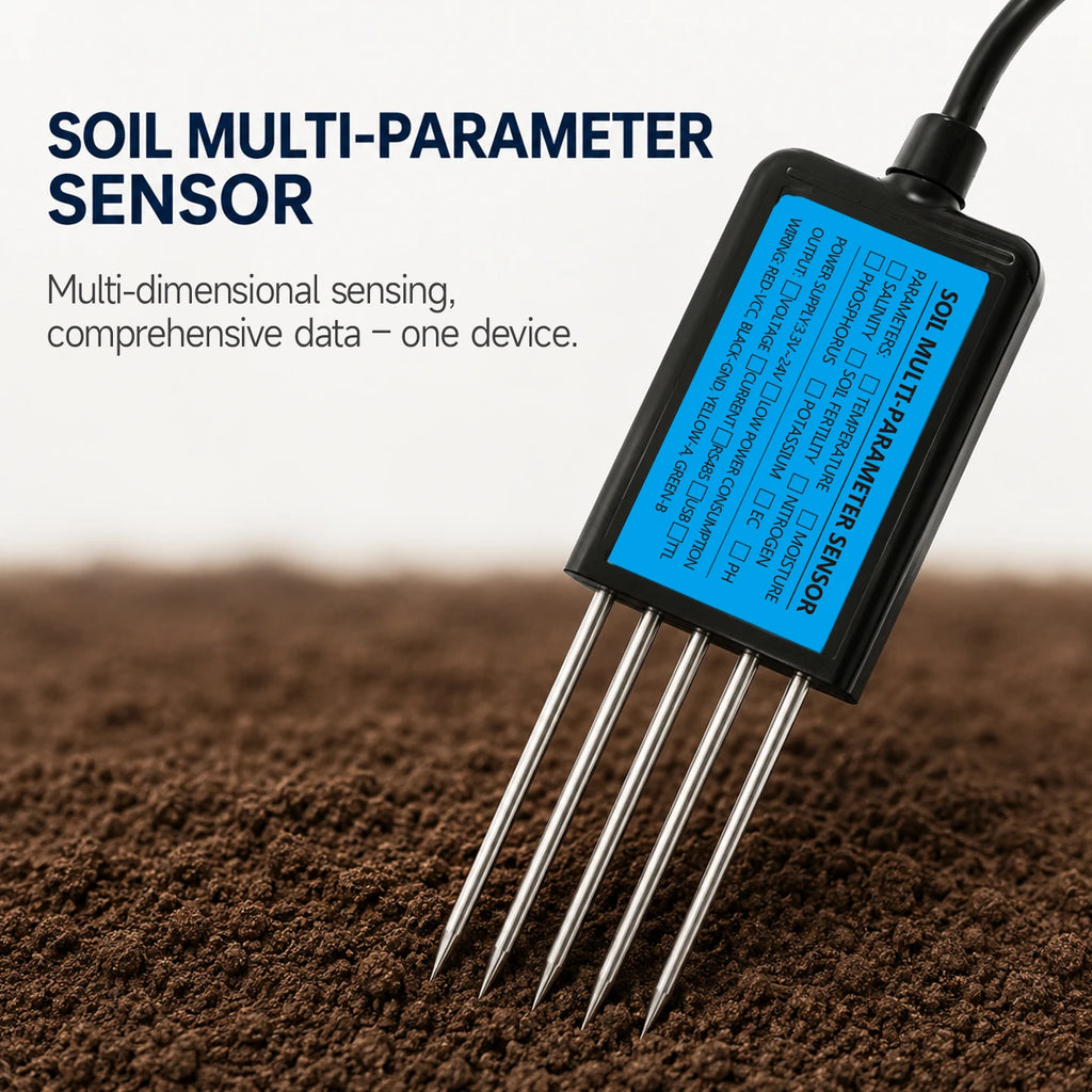 High Precision Agriculture Soil Sensor Moisture Temperature Humidity EC PH NPK with Optional 4-20mA 0-5V RS485 Output