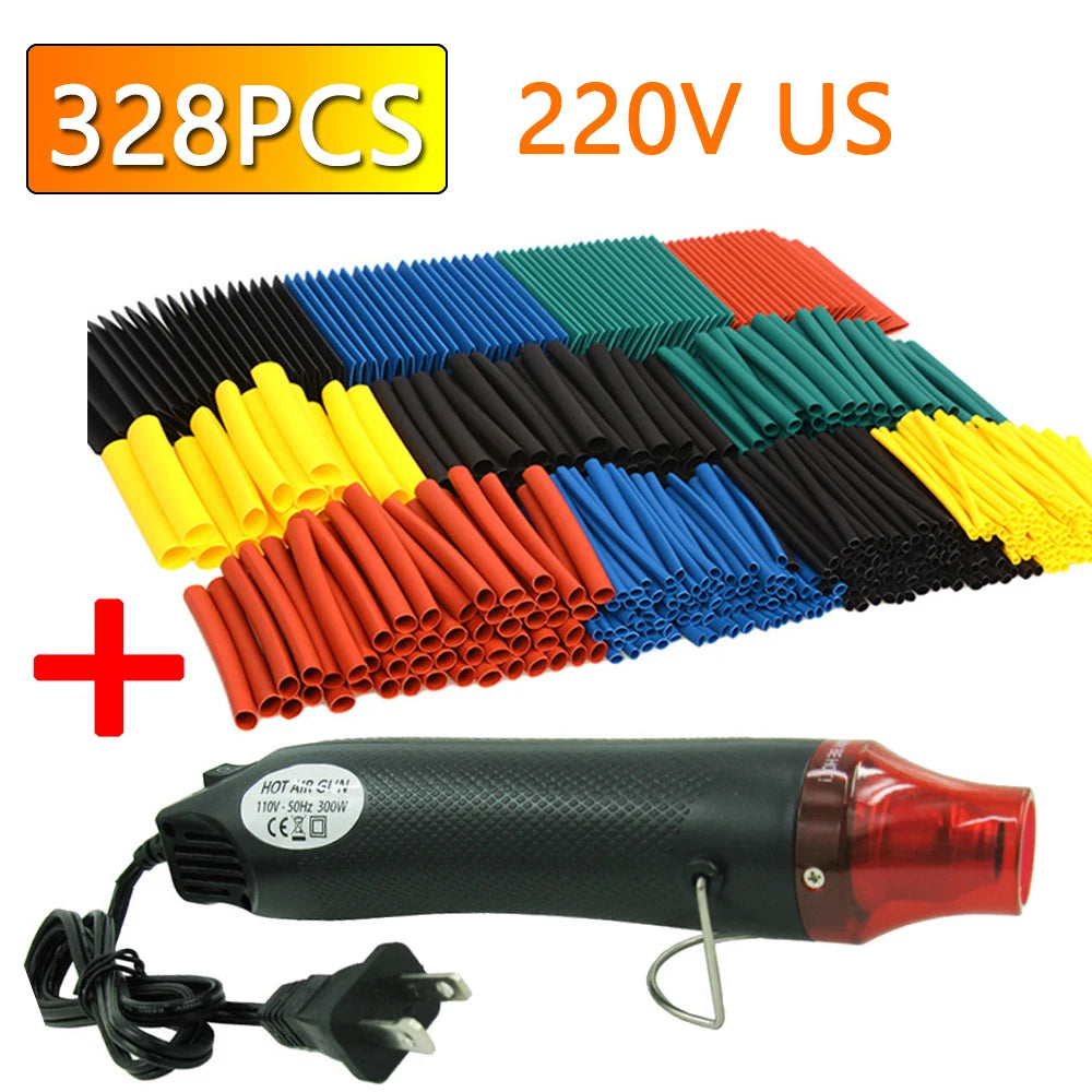 300W Hot Air Heat Gun Electric Power Temperature Blower Thermoresistant Tube Heat Shrink Wrapping Shrink Tube With Hot Air Guns