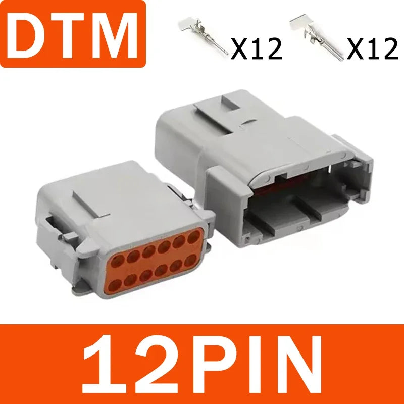 2/3/4/6/8/12Pin Deutsch Type DT Connector Plug-In With Fixed Flange DTM/DTP Waterproof Wire Automotive Connector
