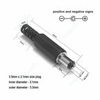 1/3/5/10Pcs DC Power Supply Jack Socket Female Panel Mount Connector 5.5mm 2.1mm Plug Adapter 2 Terminal Types 5.5x2.5mm