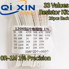 SMD Chip Resistor Assortment Kit 0402 0603 0805 1206 Size, 33 Values 20pcs Each SMT Sample Pack Electronic Circuit Repair Compon