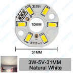 10PCS DC5V Round LED Lamp Panel 3W 5W 10W SMD5730 SMD2835 Warm White Highlight Round Round Aluminum LED Lamp Panel