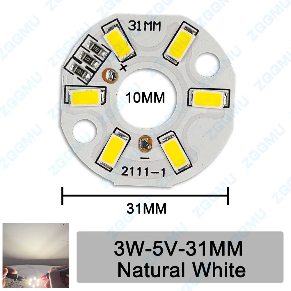 10PCS DC5V Round LED Lamp Panel 3W 5W 10W SMD5730 SMD2835 Warm White Highlight Round Round Aluminum LED Lamp Panel