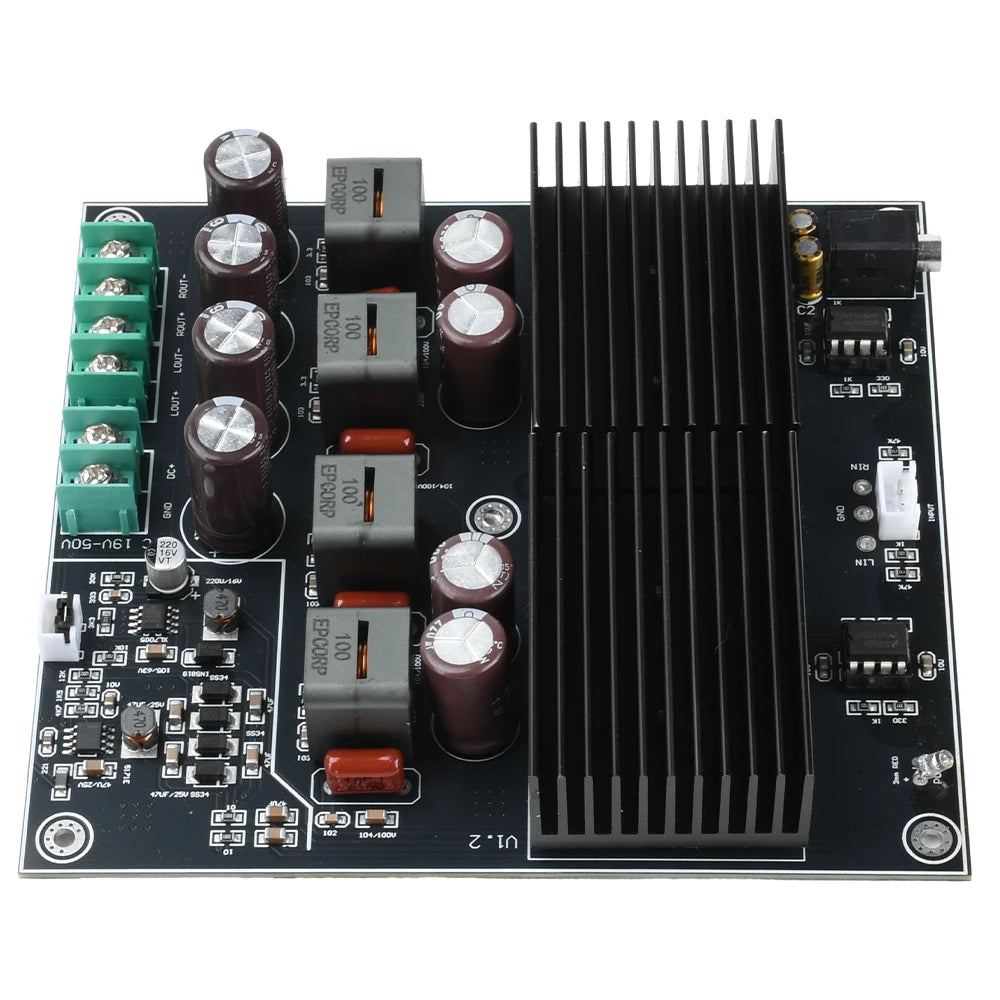 TPA3255 HIFI Dual Core Stereo Amplifier Board 2 Channel 600W+600W Class D Digital Power Amplifier TL072 OP AMP