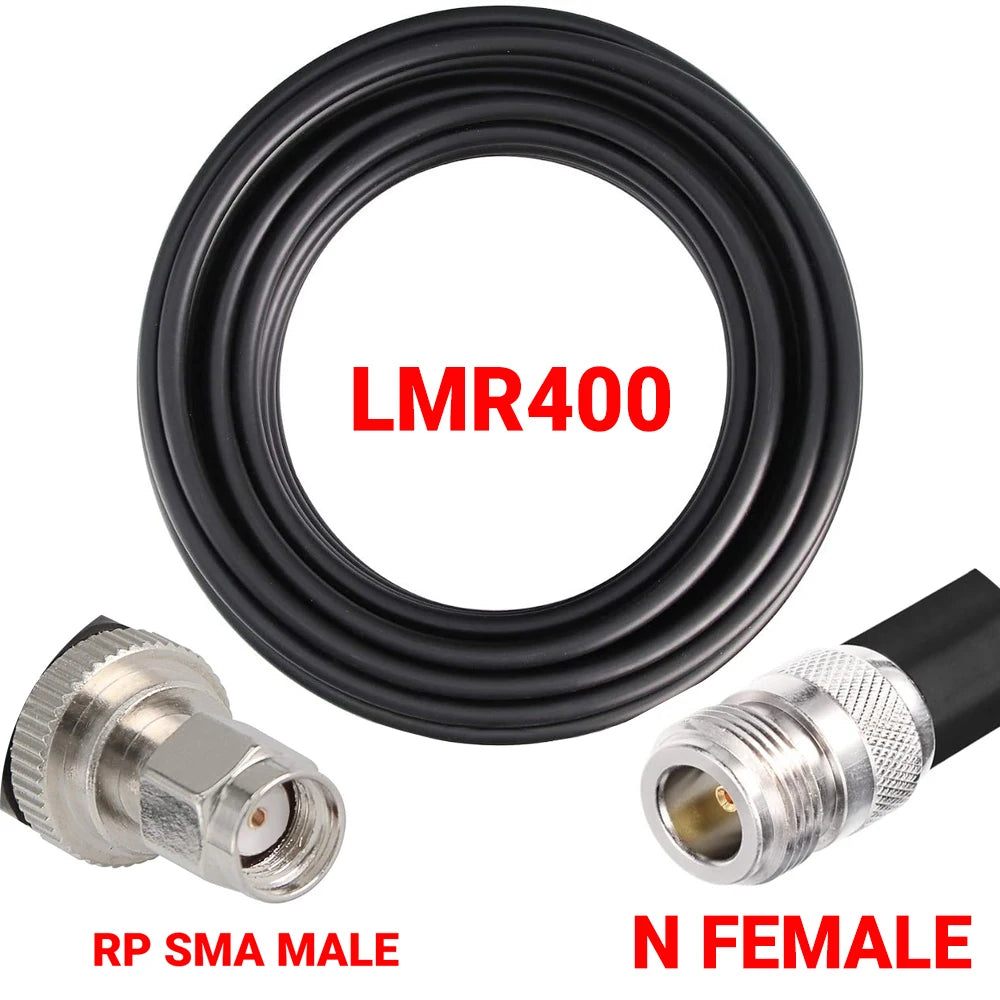 Coaxial LMR400 Cable N to N/ SMA/RP-SMA Male Female Connector Crimp 50 ohm RF LMR-400 Pigtail Antenna Radio Cable