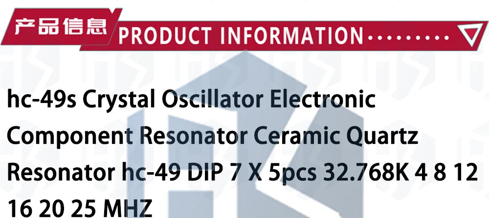 10PCS Hc-49s Crystal Oscillator Electronic Kit Resonator Ceramic Quartz Resonator Hc-49 Dip 32.768k 4 8 12 16 20 25 Mhz