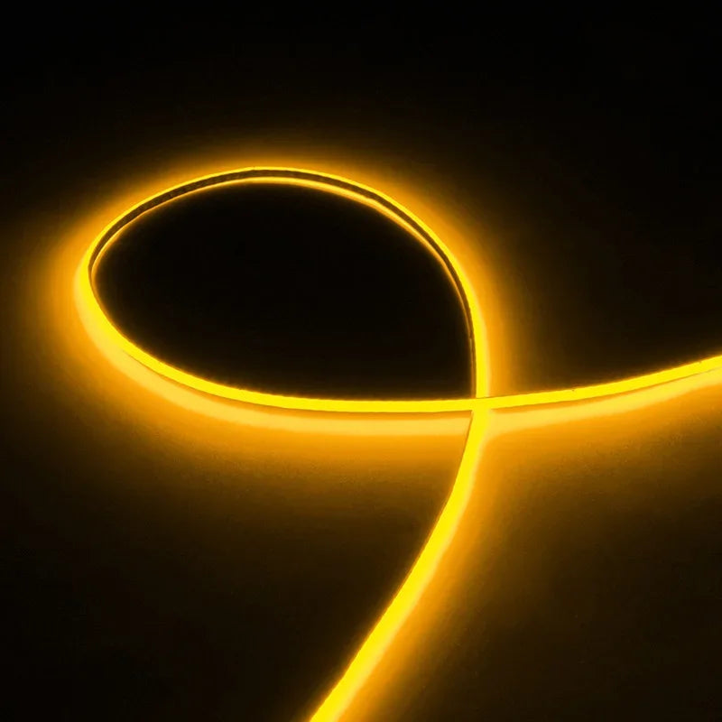 5V 12V 24V 3mm Ultra Narrow COB LED Strip 400LEDs LED Bar Lights for Car Lamp Orange 1800K 2000K Warm White 4000k Red 5m 10m 50m
