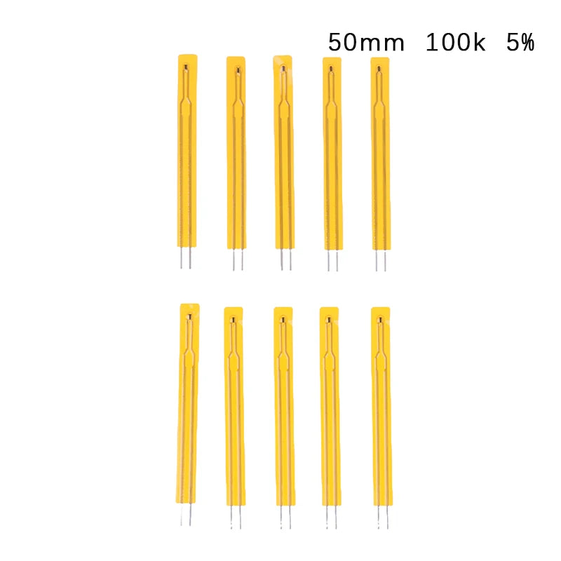 10pcs NTC Thin Film Thermistor 2.5cm 5cm 3950 10K 50K 100K MF5B SMD 1% 5% Temperature Sensor