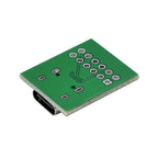 USB TYPE-C Adapter Board 2.54MM CC1 CC2 5.1K Pull Down Resistor Connection by Minwu Electronics