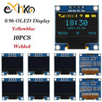 0.96 Inch OLED Display Module SSD1315 I2C IIC SPI Serial 128X64 LCD 4 Pin YellowBlue White for Arduino Pin Headers Soldered
